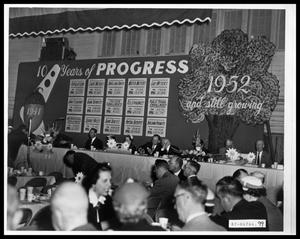 Primary view of object titled '[People at a Banquet Celebrating Progress]'.