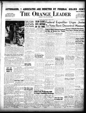 Primary view of object titled 'The Orange Leader (Orange, Tex.), Vol. 36, No. 137, Ed. 1 Friday, June 10, 1949'.