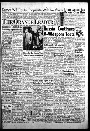 Primary view of object titled 'The Orange Leader (Orange, Tex.), Vol. 55, No. 256, Ed. 1 Friday, November 7, 1958'.
