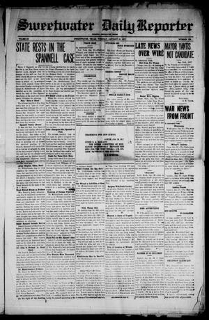 Primary view of object titled 'Sweetwater Daily Reporter (Sweetwater, Tex.), Vol. 3, No. 753, Ed. 1 Tuesday, January 23, 1917'.