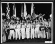 Photograph: HSU Cowboy Band Members and Six White Horse Riders