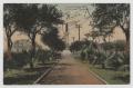 Primary view of [Postcard of the Broadway Esplanade in Galveston]