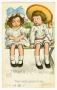 Postcard: [Postcard of Two Children on a Bench]