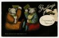 Postcard: [Postcard of Two Bears Tipping Their Caps to Each Other]