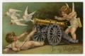 Primary view of [Postcard of Two Valentine's Day Angels and Three Doves]