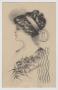 Postcard: [Postcard of Woman's Profile in Charcoal]