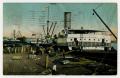 Primary view of [Postcard of Steamship Loading Cotton in New Orleans]