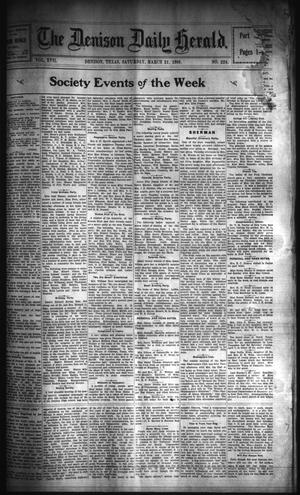 Primary view of object titled 'The Denison Daily Herald. (Denison, Tex.), Vol. 17, No. 224, Ed. 1 Saturday, March 31, 1906'.