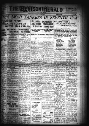 Primary view of object titled 'The Denison Herald (Denison, Tex.), No. 62, Ed. 1 Friday, October 7, 1921'.