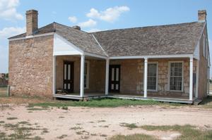 Primary view of object titled 'Fort Concho, rear view of an Officer's Quarters'.