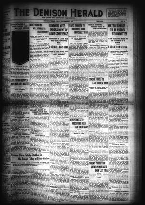 Primary view of object titled 'The Denison Herald (Denison, Tex.), No. 86, Ed. 1 Friday, November 4, 1921'.