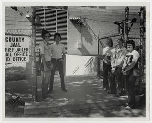 Primary view of object titled '[Photograph of Students Outside County Jail]'.