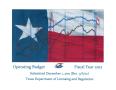 Book: Texas Department of Licensing and Regulation Operating Budget: Fiscal…