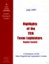 Report: Highlights of the 75th Texas Legislature, Regular Session: A Summary …