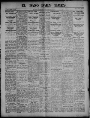 Primary view of object titled 'El Paso Daily Times. (El Paso, Tex.), Vol. 23, Ed. 1 Wednesday, April 29, 1903'.