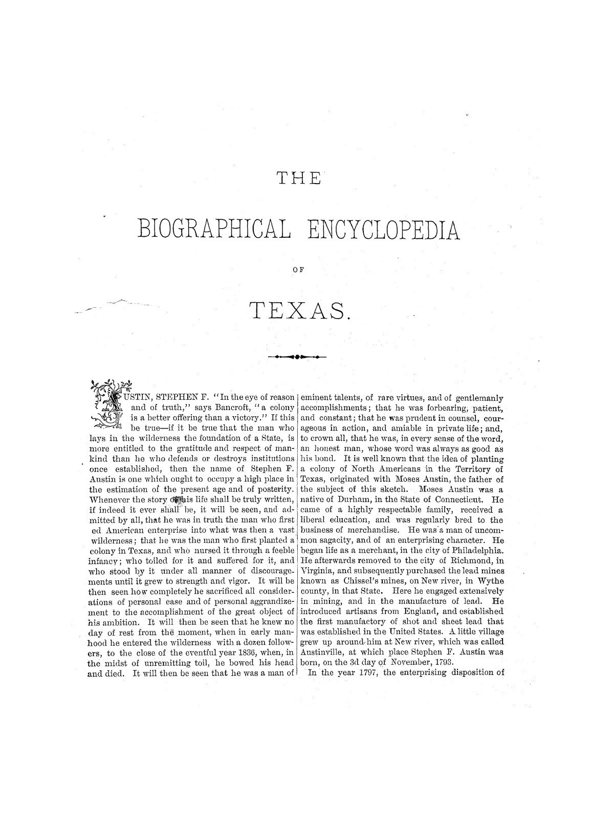 Biographical Encyclopedia of Texas
                                                
                                                    [Sequence #]: 5 of 372
                                                