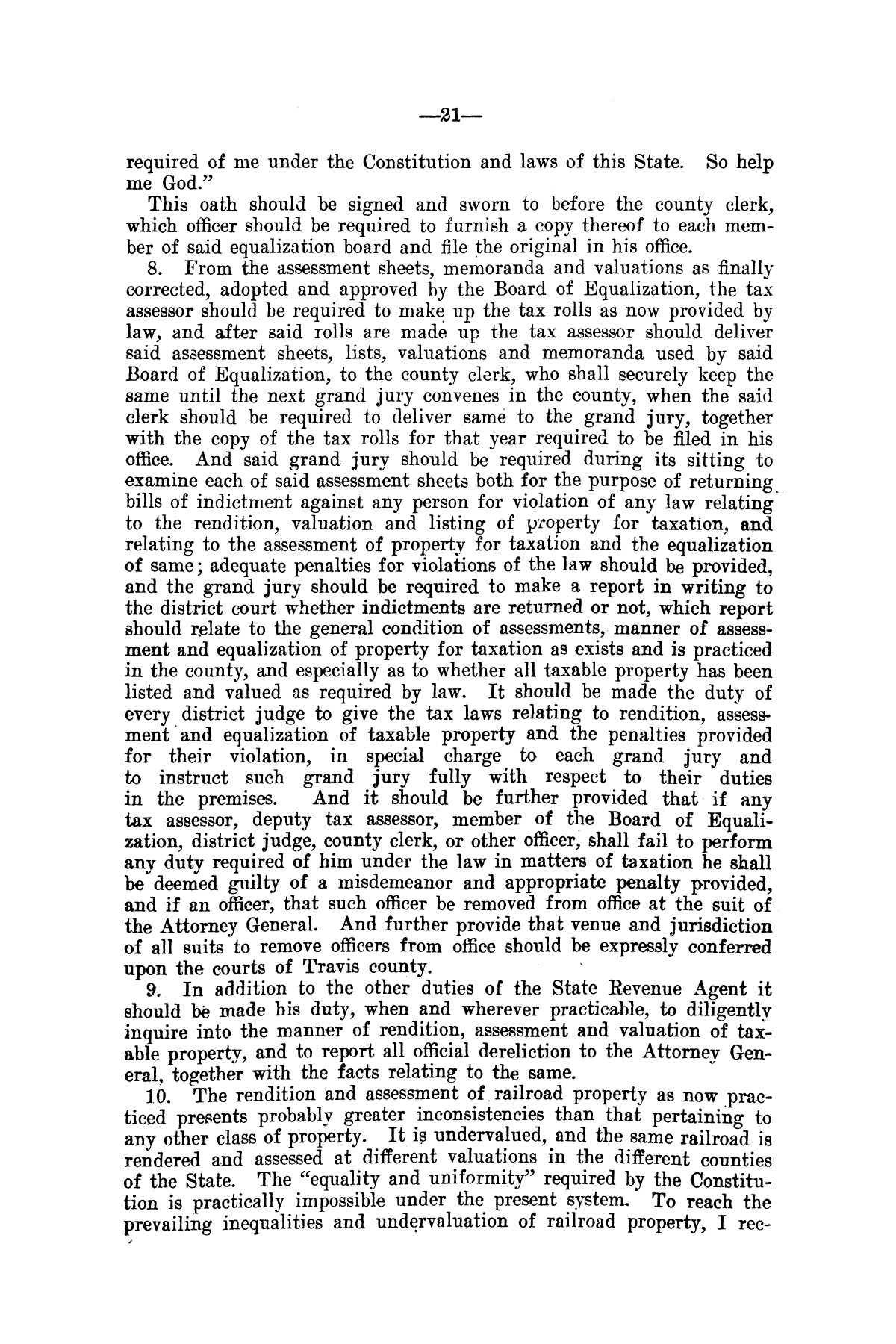 Message of Governor T.M. Campbell to the thirtieth legislature of Texas, to which is appended the State Democratic Platform adopted at Dallas, Texas, August 13, 1906.
                                                
                                                    [Sequence #]: 21 of 27
                                                