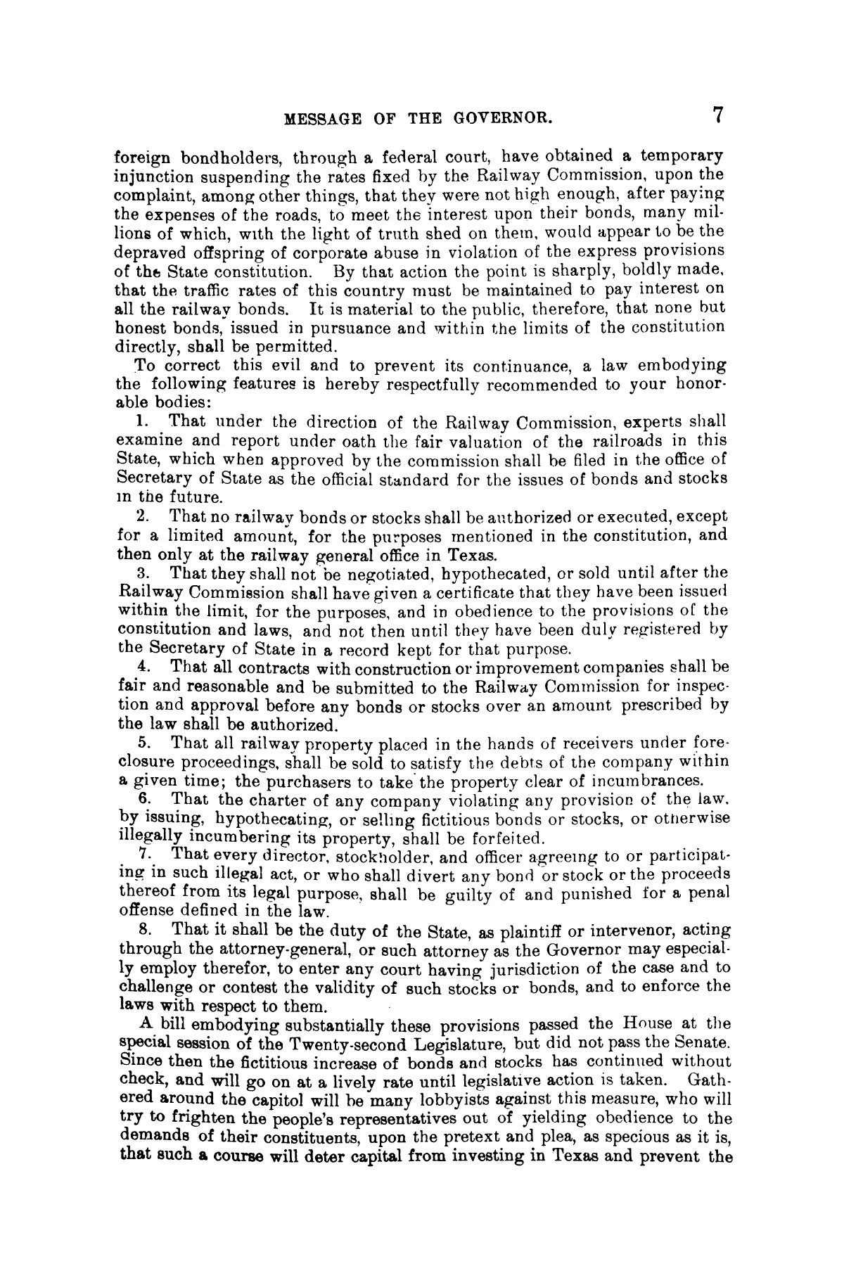 Message of Gov. J. S. Hogg to the twenty-third Legislature of Texas.
                                                
                                                    [Sequence #]: 7 of 28
                                                