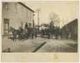 Photograph: [Photograph of Two Horse-Drawn Fire Wagons]