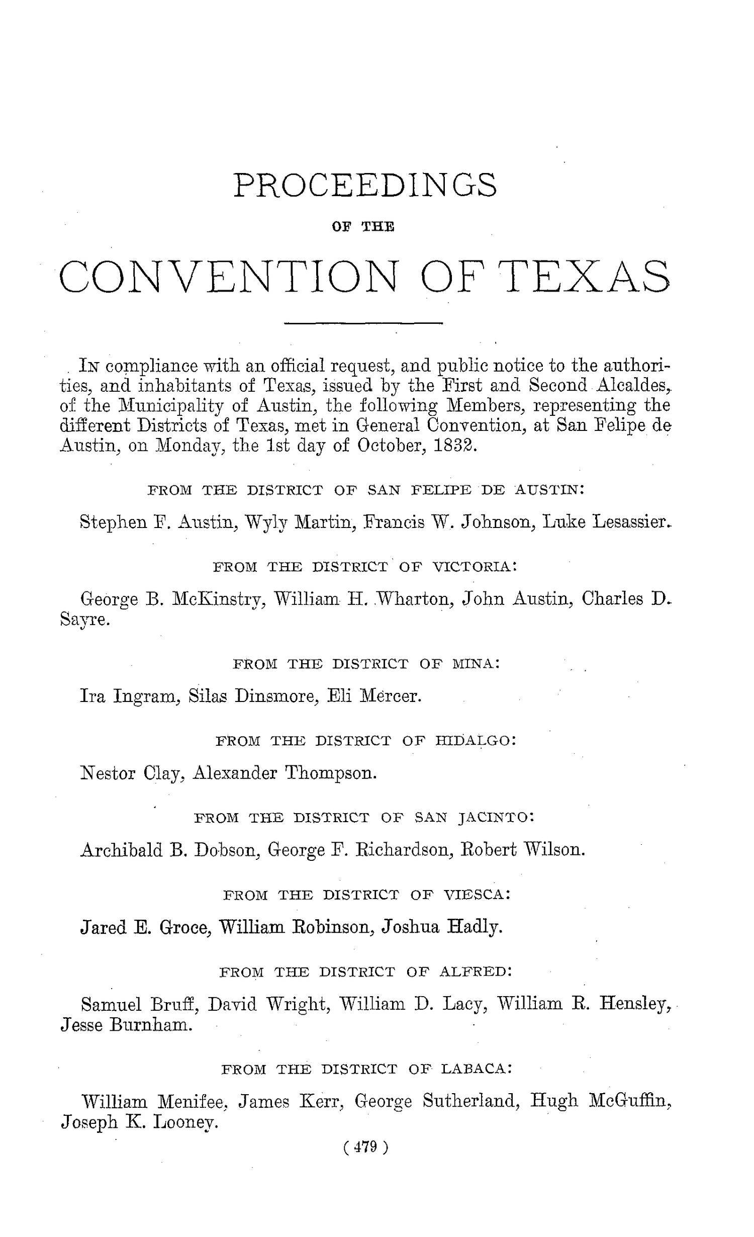 The Laws of Texas, 1822-1897 Volume 1
                                                
                                                    479
                                                