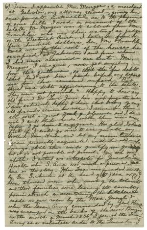 Primary view of object titled '[Letter from Lorenzo de Zavala Jr. to unknown person, enclosed with letter to W.E. Hutchison, July 1, 1879]'.