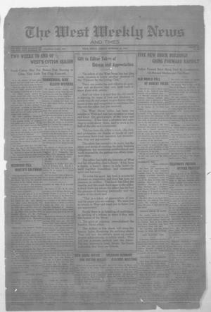 Primary view of object titled 'The West Weekly News and Times. (West, Tex.), Vol. 34, No. 50, Ed. 1 Friday, October 12, 1923'.