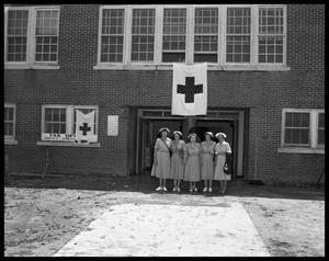 Primary view of object titled '[Red Cross Nurses After the Tornado in Knox City]'.