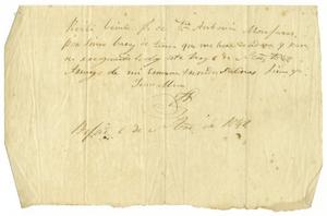 Primary view of [Personal letter from unknown person, September 6, 1849]