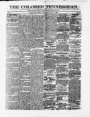 Primary view of object titled 'The Colored Tennessean. (Nashville, Tenn.), Vol. 1, No. 24, Ed. 1 Saturday, October 7, 1865'.