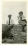 Photograph: [Photograph of Ernest Witt and Young Woman on Wall]