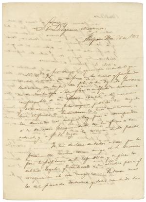 Primary view of object titled '[Letter from Lorenzo de Zavala to Ygnacio Martinez, September 26, 1828]'.
