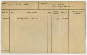 Primary view of object titled '[Client Card: A. B. Moulds Company]'.