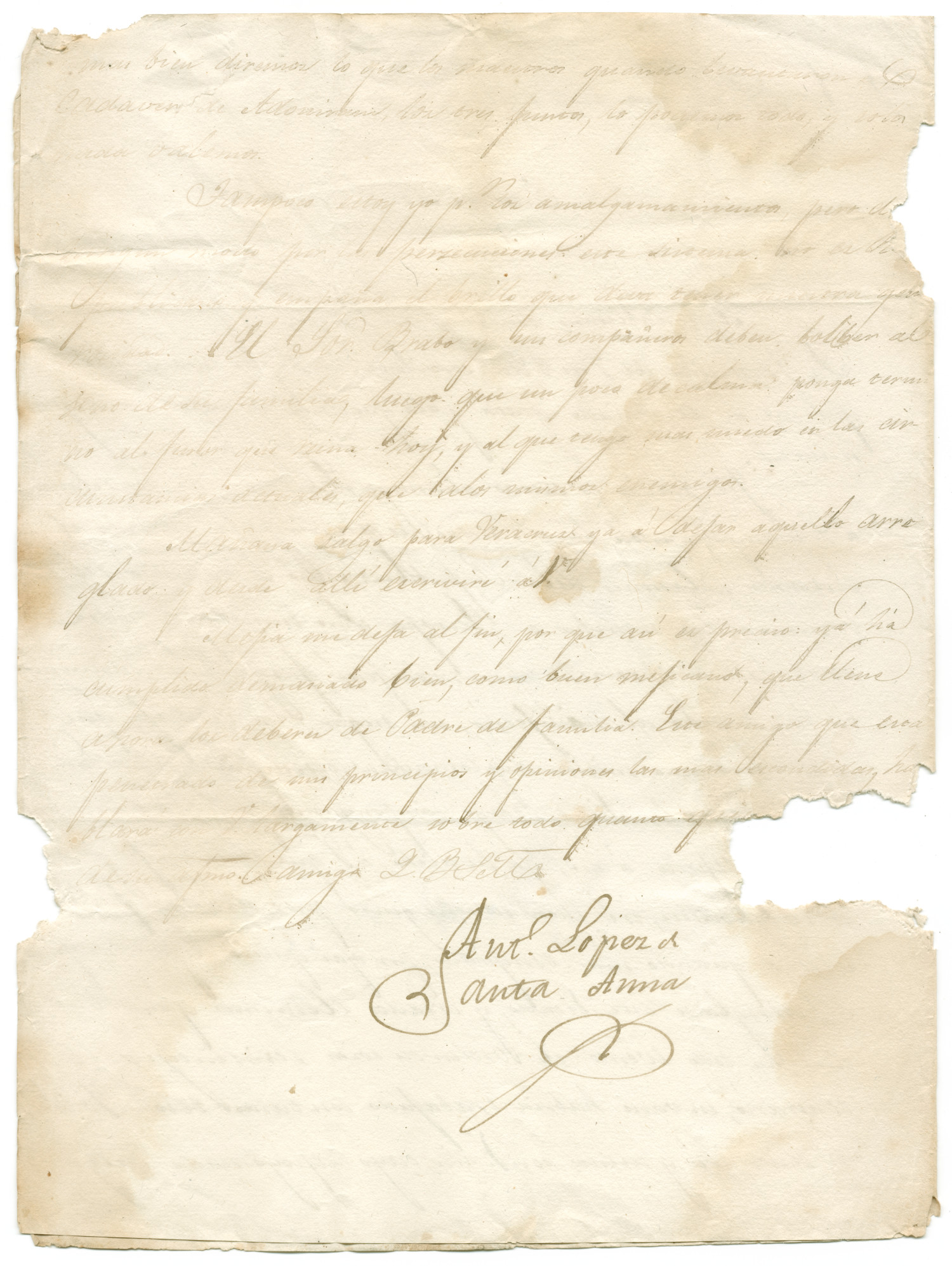 [Letter from Antonio Lopez de Santa Anna to Lorenzo de Zavala, April 12, 1829]
                                                
                                                    [Sequence #]: 2 of 2
                                                