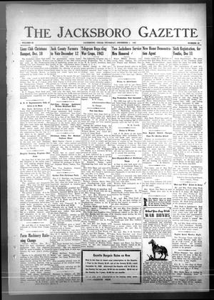 Primary view of object titled 'The Jacksboro Gazette (Jacksboro, Tex.), Vol. 63, No. 28, Ed. 1 Thursday, December 10, 1942'.
