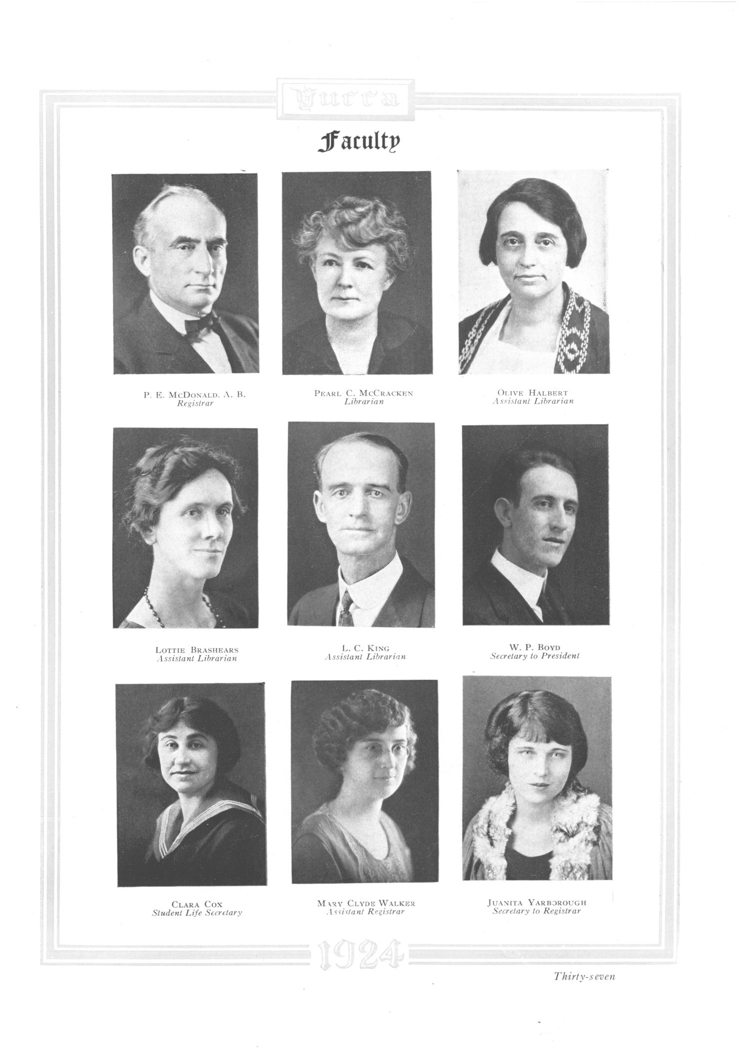 The Yucca, Yearbook of North Texas State Teacher's School, 1924
                                                
                                                    37
                                                