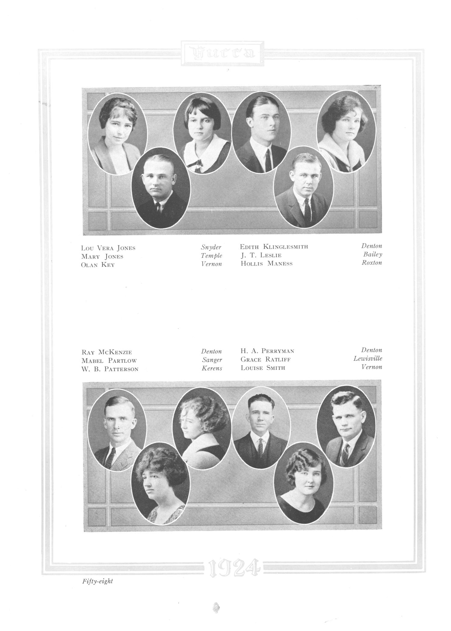 The Yucca, Yearbook of North Texas State Teacher's School, 1924
                                                
                                                    58
                                                