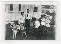 Photograph: [Children Playing With Goat Drawn Cart]