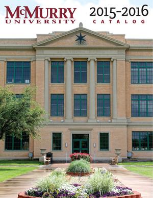 Primary view of object titled 'Bulletin of McMurry University, 2015-2016'.