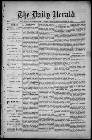 Primary view of object titled 'The Daily Herald (Brownsville, Tex.), Vol. 1, No. 89, Ed. 1, Friday, October 14, 1892'.