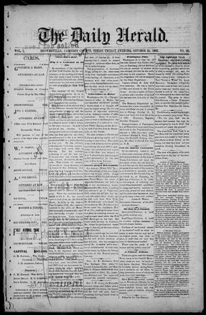 Primary view of object titled 'The Daily Herald (Brownsville, Tex.), Vol. 1, No. 95, Ed. 1, Friday, October 21, 1892'.