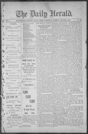 Primary view of object titled 'The Daily Herald (Brownsville, Tex.), Vol. 1, No. 159, Ed. 1, Wednesday, January 4, 1893'.