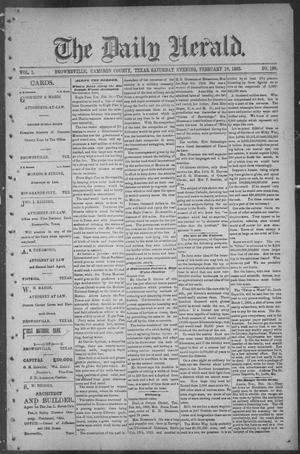 Primary view of object titled 'The Daily Herald (Brownsville, Tex.), Vol. 1, No. 198, Ed. 1, Saturday, February 18, 1893'.