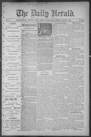 Primary view of object titled 'The Daily Herald (Brownsville, Tex.), Vol. 1, No. 207, Ed. 1, Wednesday, March 1, 1893'.