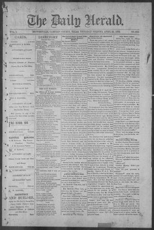 Primary view of object titled 'The Daily Herald (Brownsville, Tex.), Vol. 1, No. 250, Ed. 1, Thursday, April 20, 1893'.