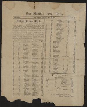 Primary view of object titled 'San Marcos Free Press. (San Marcos, Tex.), Vol. 11, No. 2, Ed. 2 Thursday, May 18, 1882'.