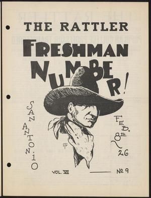 Primary view of object titled 'The Rattler (San Antonio, Tex.), Vol. 7, No. 9, Ed. 1 Monday, February 8, 1926'.
