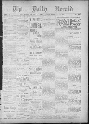 Primary view of object titled 'The Daily Herald (Brownsville, Tex.), Vol. 2, No. 179, Ed. 1, Wednesday, January 17, 1894'.