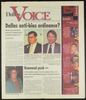 Primary view of object titled 'Dallas Voice (Dallas, Tex.), Vol. 17, No. 32, Ed. 1 Friday, December 8, 2000'.