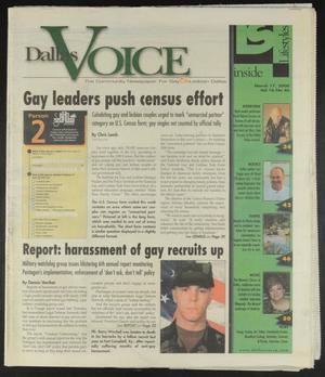 Primary view of object titled 'Dallas Voice (Dallas, Tex.), Vol. 16, No. 46, Ed. 1 Friday, March 17, 2000'.