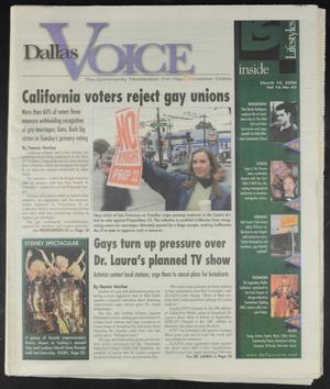 Primary view of object titled 'Dallas Voice (Dallas, Tex.), Vol. 16, No. 45, Ed. 1 Friday, March 10, 2000'.